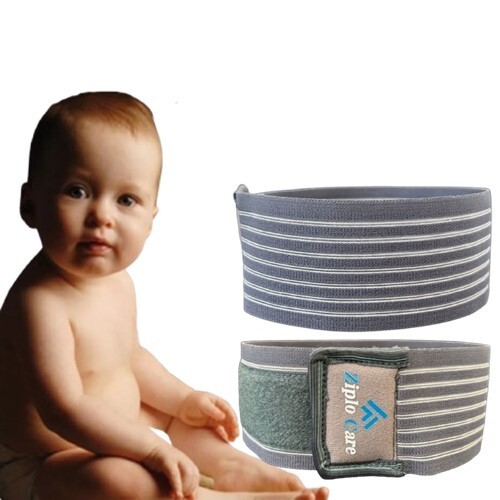 Umbilical Hernia Belt Baby Newborn -with 3 Different Shaped Compression Pads