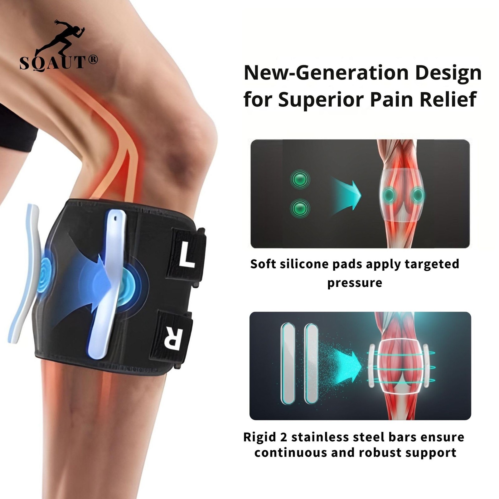 Sciatica Pain Relief Brace with Dual Removable Pressure Pads – Adjustable Acu…