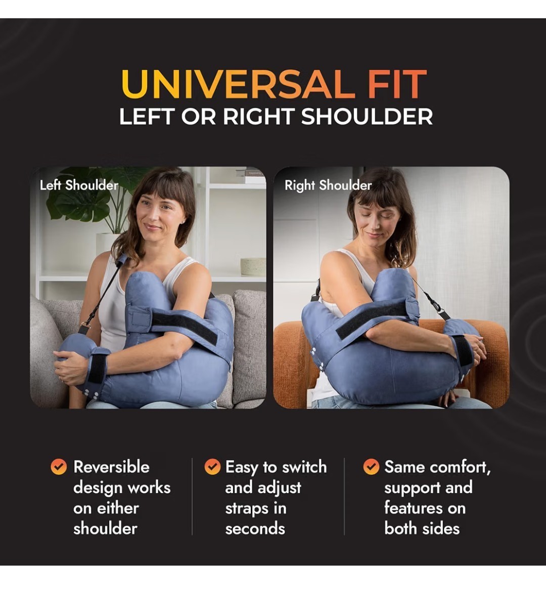 Shoulder Surgery Pillow – Rotator Cuff Relief- Padded Arm Sling New