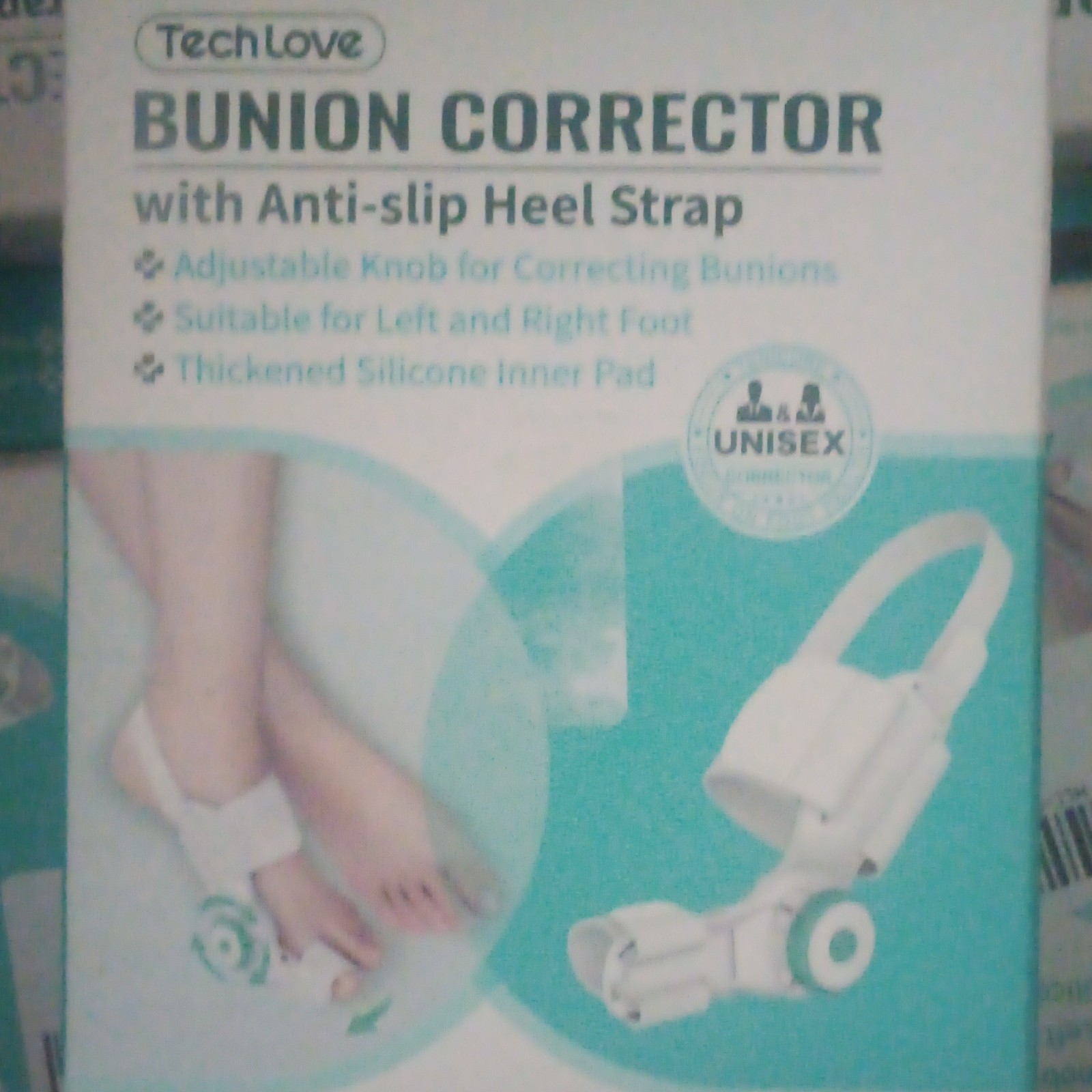 TechLove Adjustable Silicone Orthopedic Bunion Corrector Anti-Slip Heel Strap