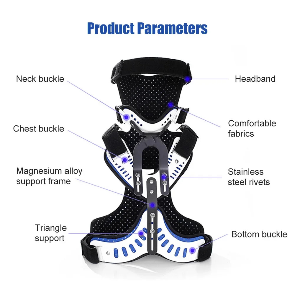 Breathable Adjustable Cervical Collar Spine Thoracic Orthosis Fixed BracePosture
