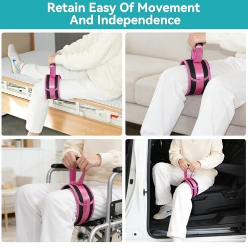 Thigh Lifter Strap 2 Pack for Limited Mobility Knee Recovery Pink