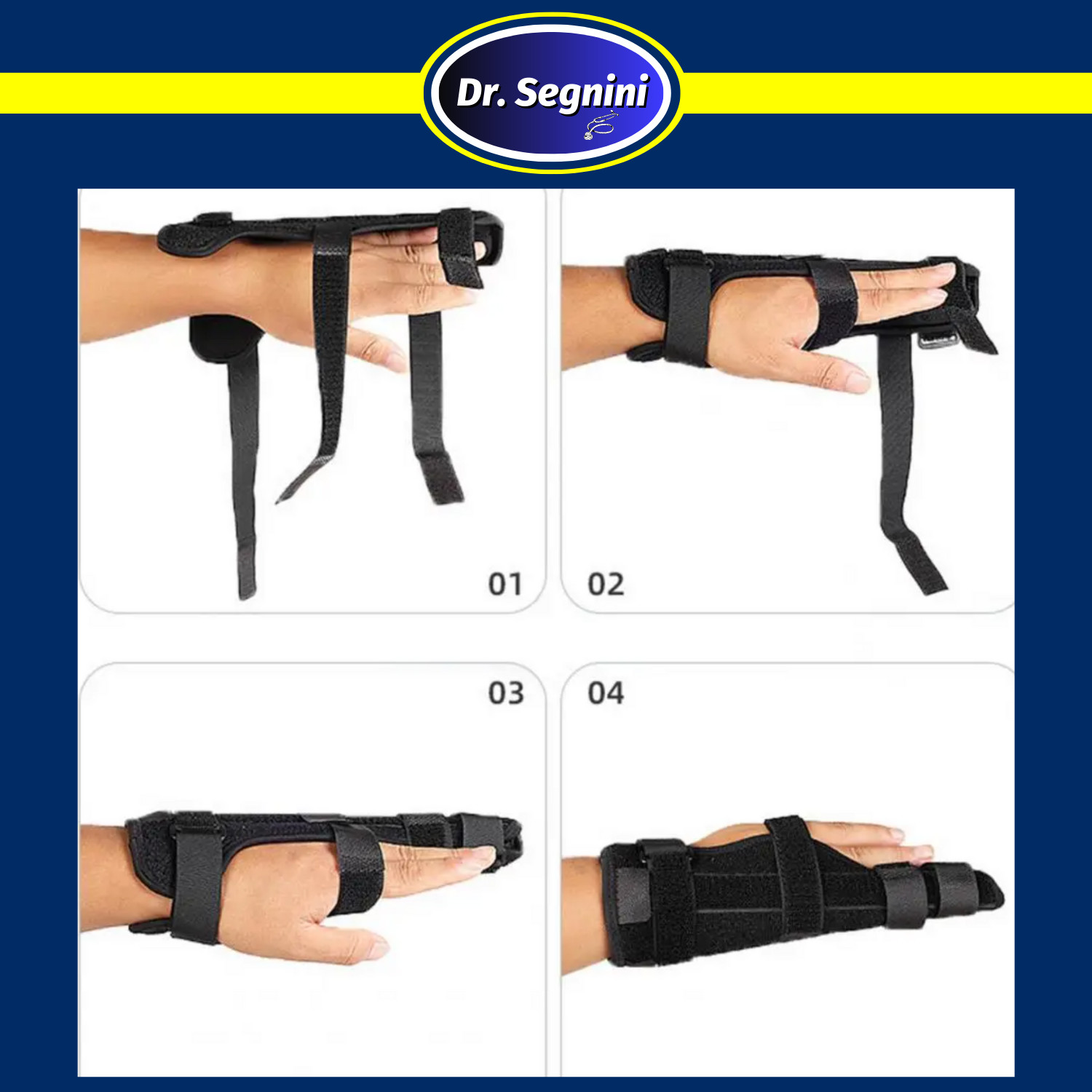 Dr. Segnini Two Fingers Cushion Elastic Strap Breathable Fastening Design Finger