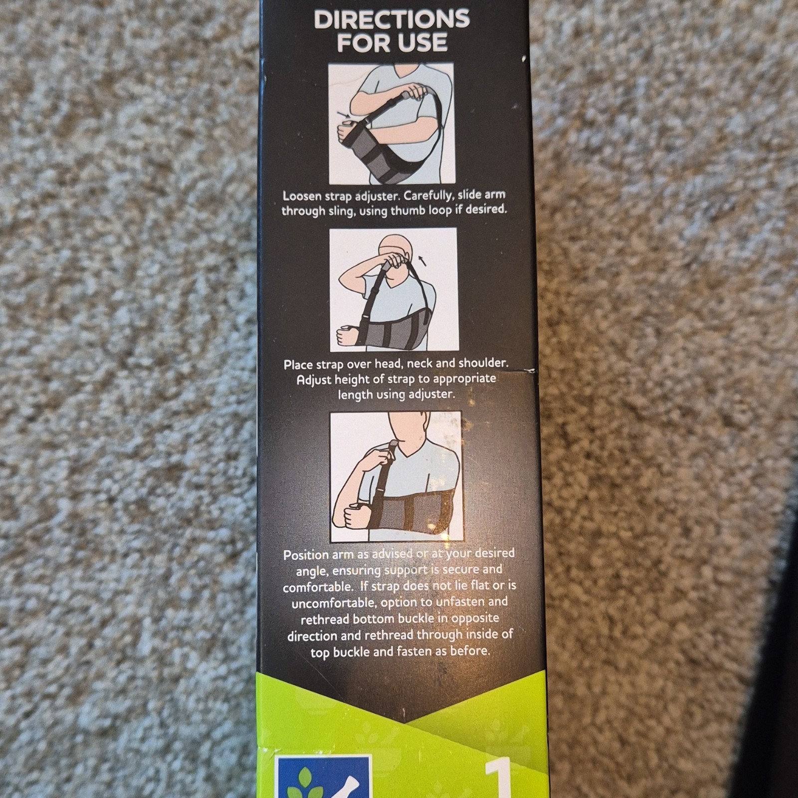 Rite Aid Adjustable Arm Sling One Size Fits Most Black Latex Neoprene
