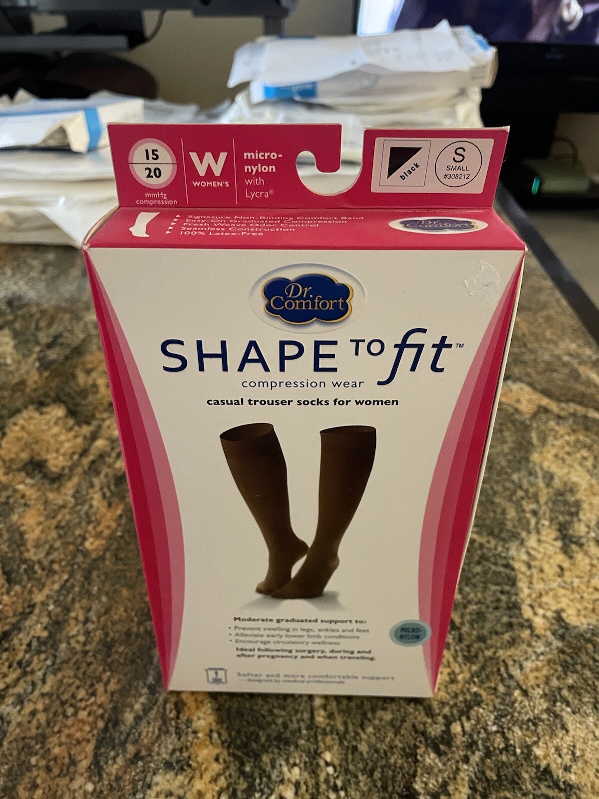 Dr Comfort Shape to Fit 15-20 mmHg Compression Casual Trouser Socks For Women S