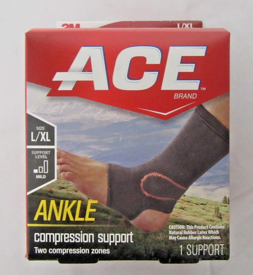 Large X Large (L / XL) Black Orthopedic Ankle Brace Compression Support Neoprene
