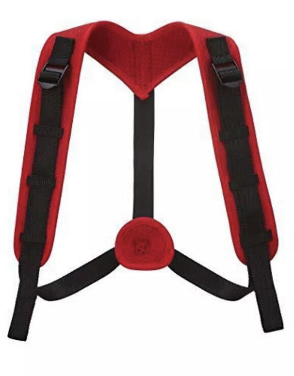 Enerbodi Back Posture Corrector Unisex Black/Red Upper Back Straightener Brace