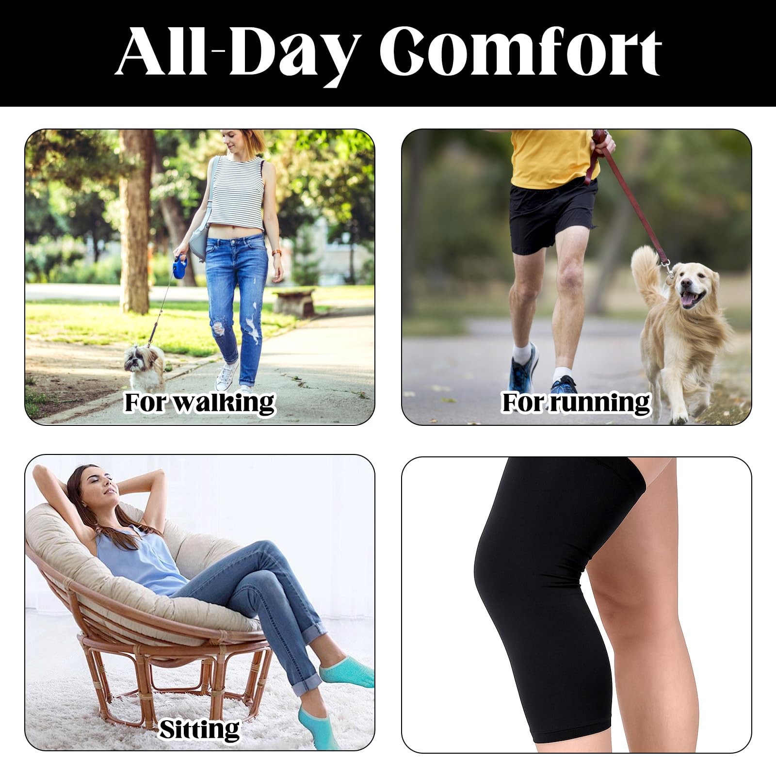 Knee Brace Undersleeve, Knee Sleeves for Men Non-Slip Breathable Sleeve Knees…