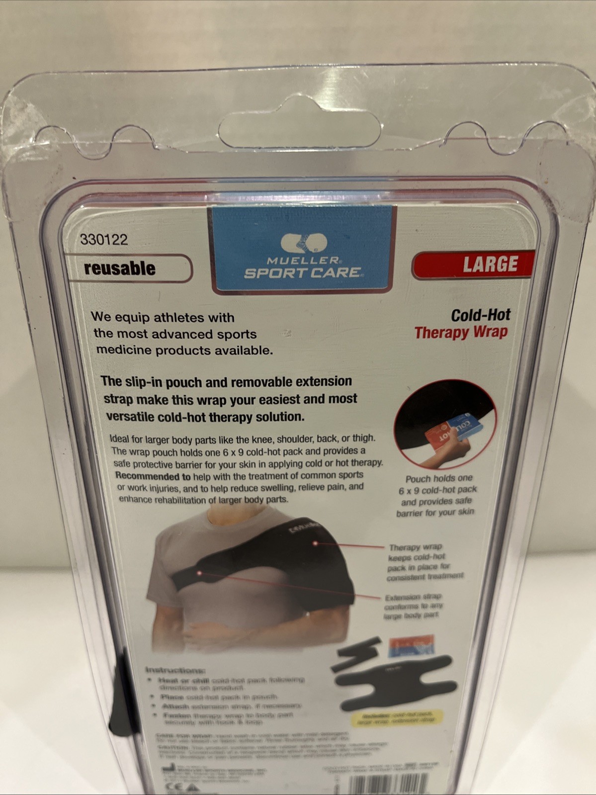MLR Sport Care Cold/Hot Therapy Wrap Black, Large