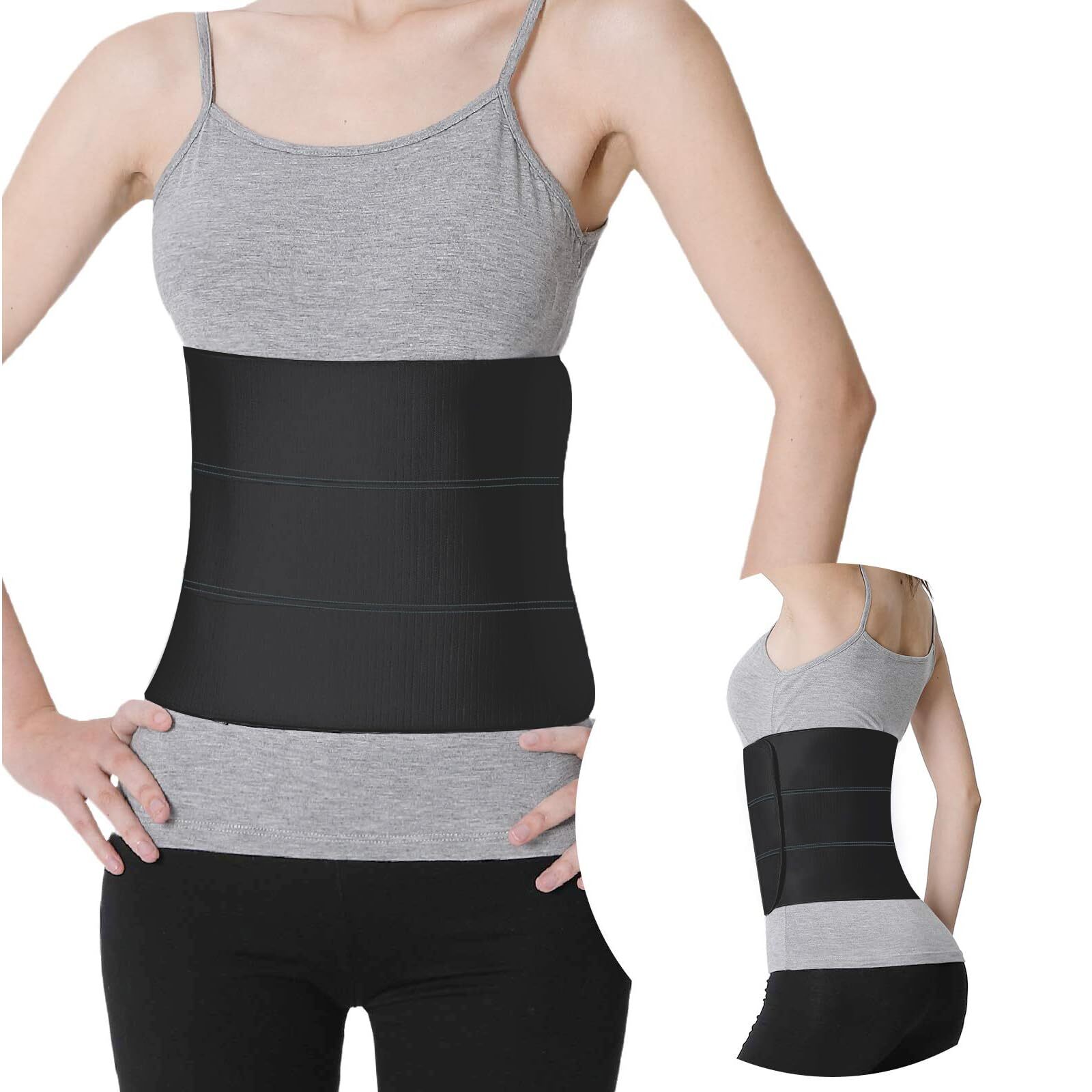 Abdominal Binder Post Surgery – Elastic Waist Band for Stomach Support & Comp…