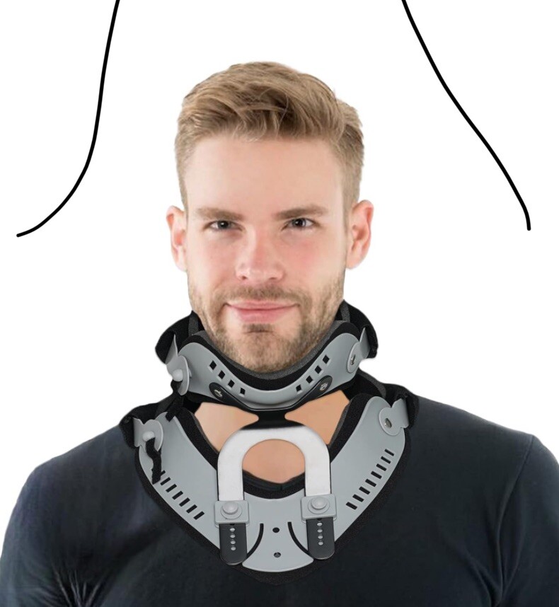 Komzer Cervical Neck Collar Adjustable Neck Pain Relief Traction Spine One Sz J