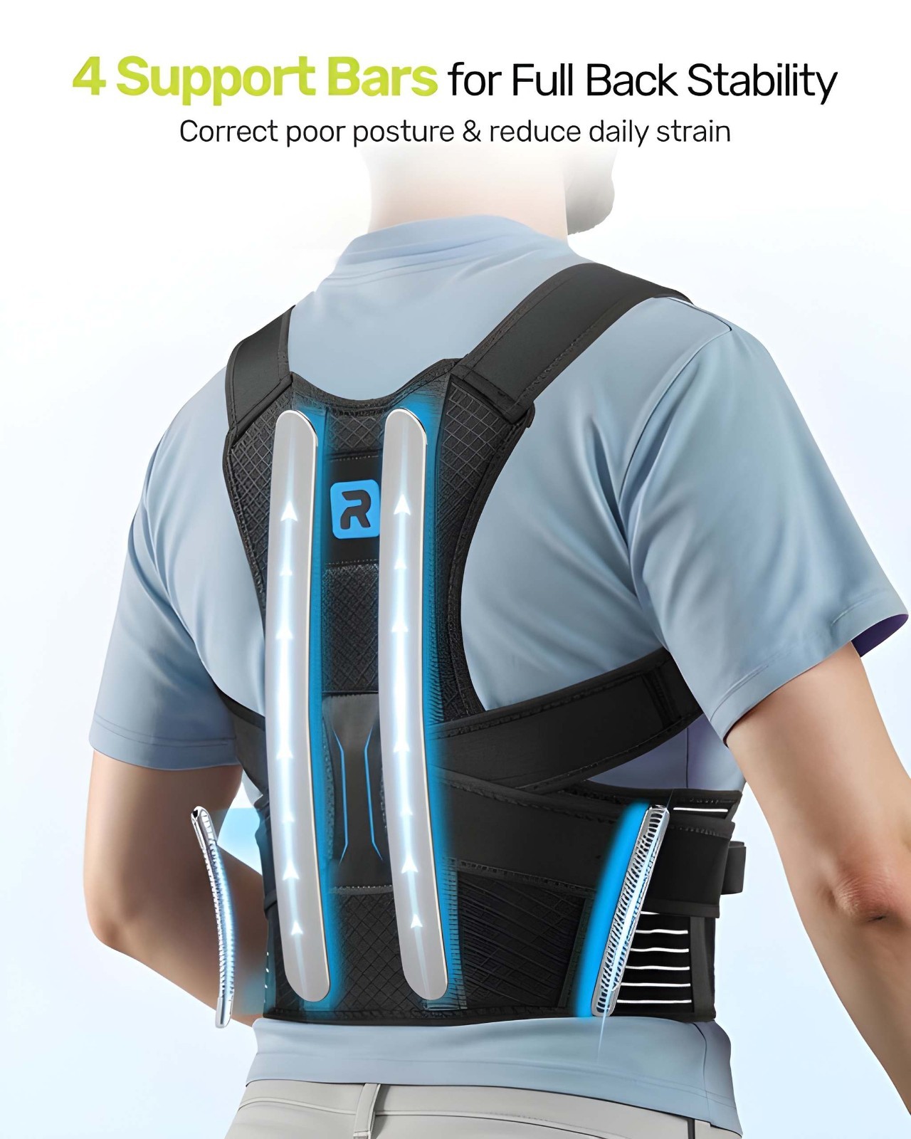 Adjustable Posture Corrector Back Support Brace Shoulder Straightener Women Men