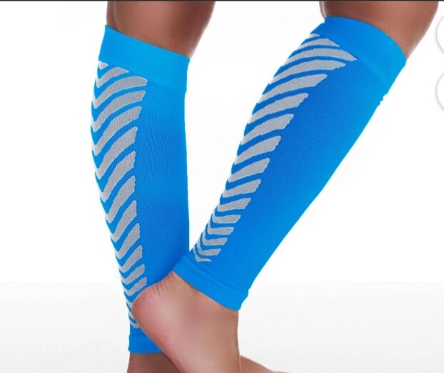 Remedy Calf Compression Sleeve Footless Socks, SMALL, 1 Pair, BLUE – Brand New