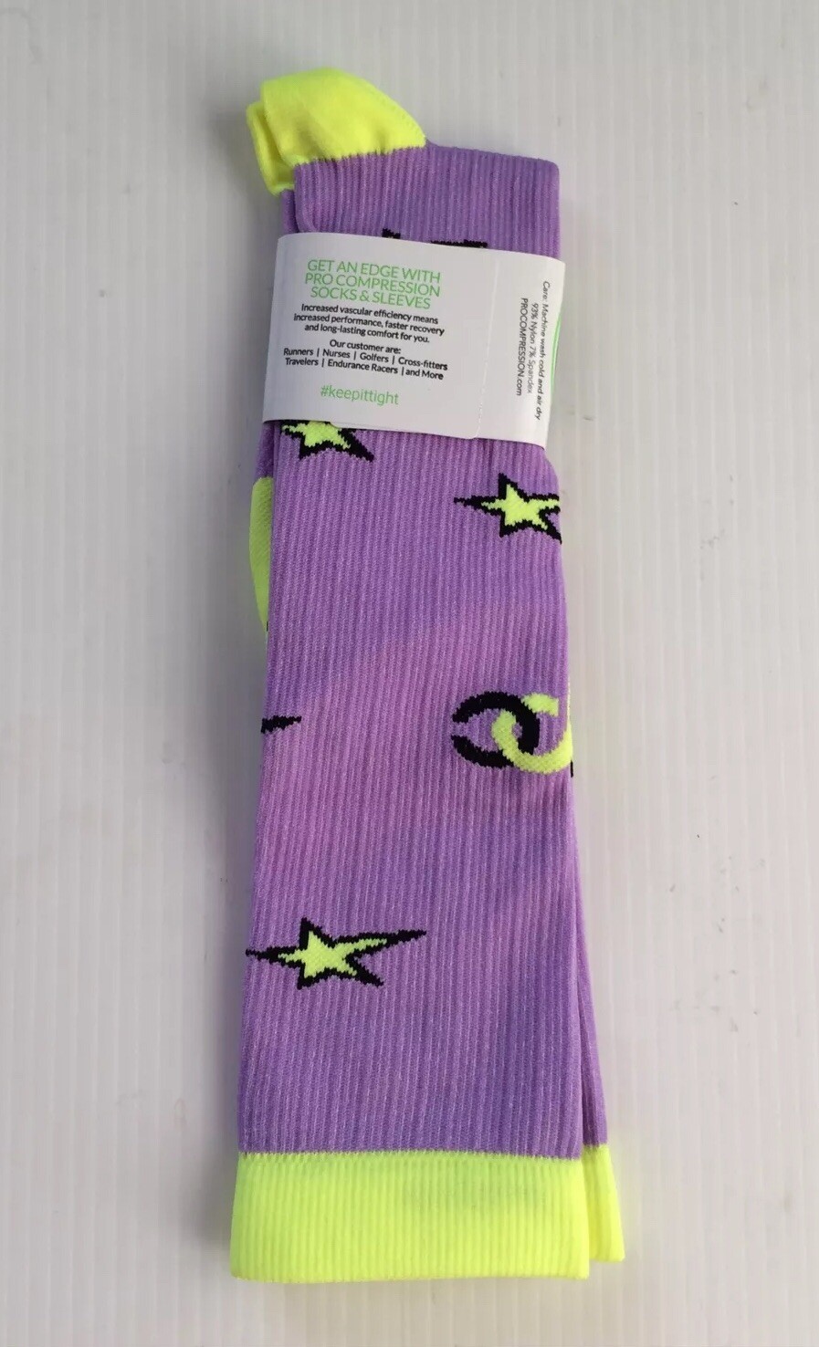Pro Compression Performance Socks Size S/M Unisex Socks. Made In USA
