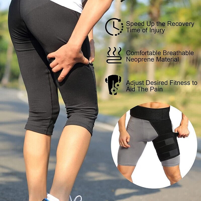Hip Brace Compression Groin Support Wrap for Sciatica Pain Relief Thigh Recovery