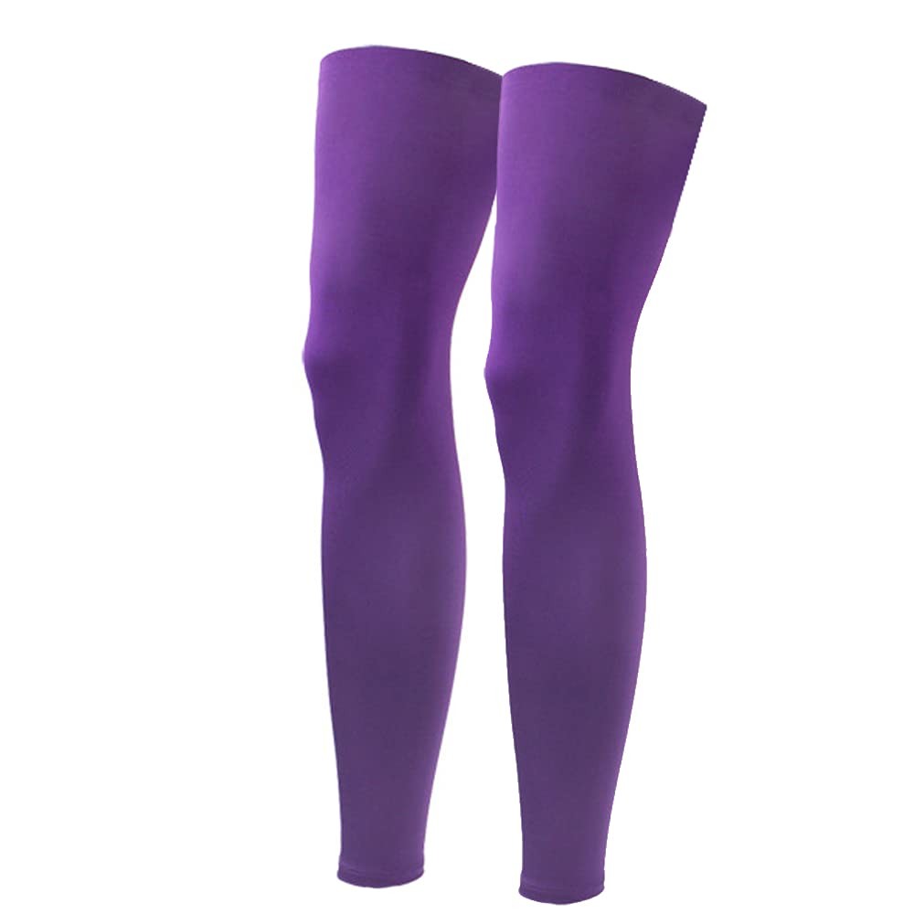 One Pair Compression Full Length Leg Sleeve for Men Women, Running, Basketbal…