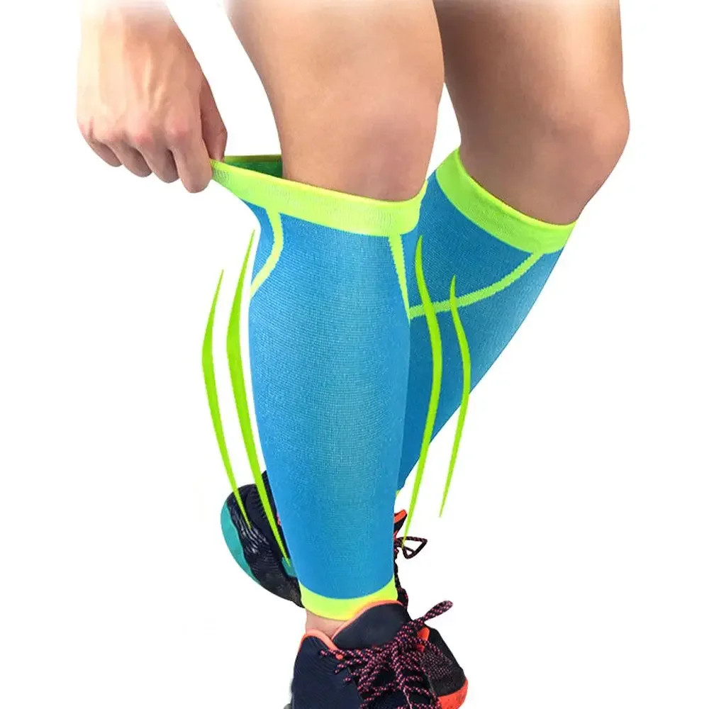 1Pcs Sports Compression Leg Sleeve Basketball Calf Support Running Antiskid Shin