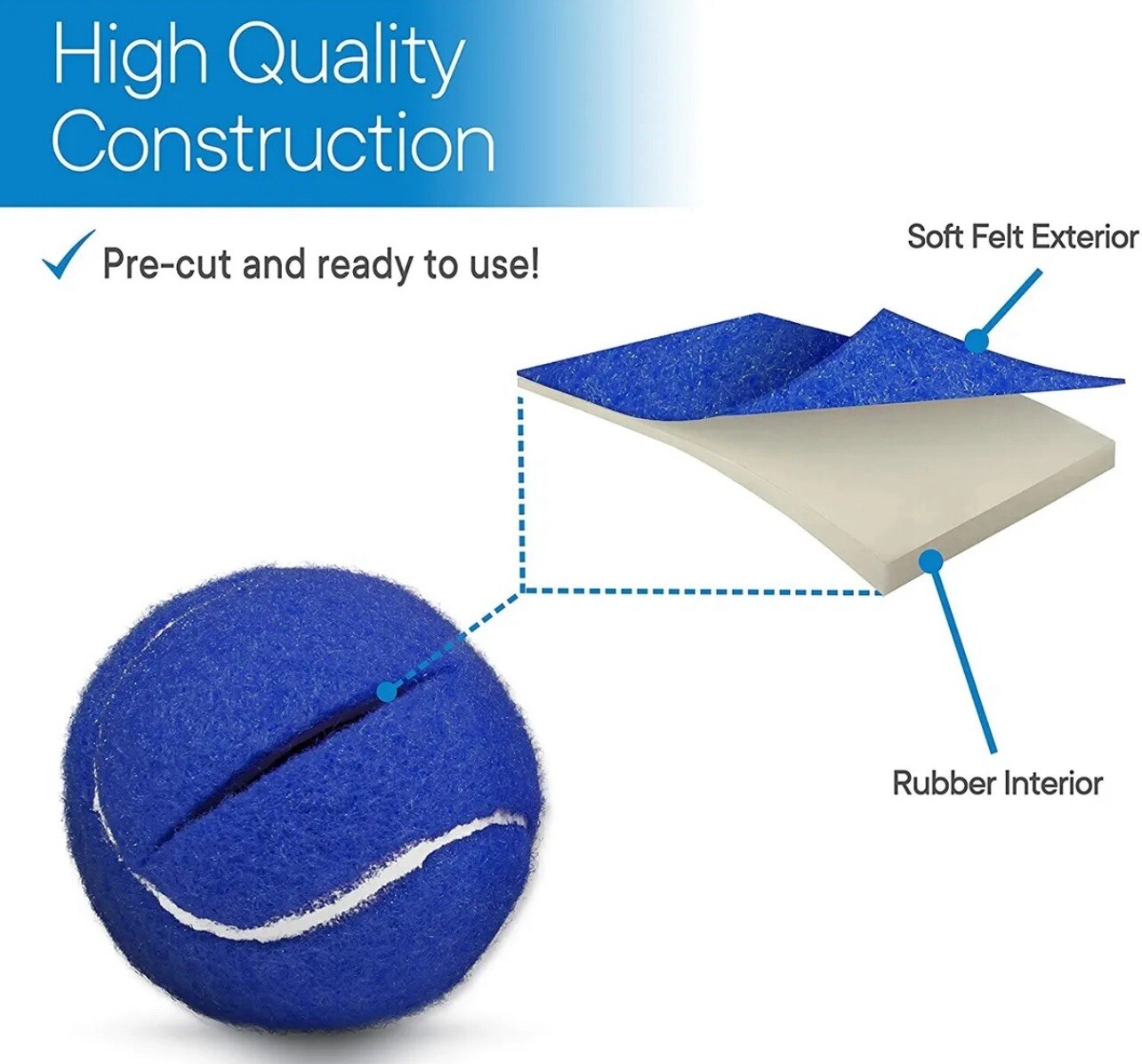 RMS Walker Glide Balls -Set of 4 Balls with Precut Opening for Easy Installation