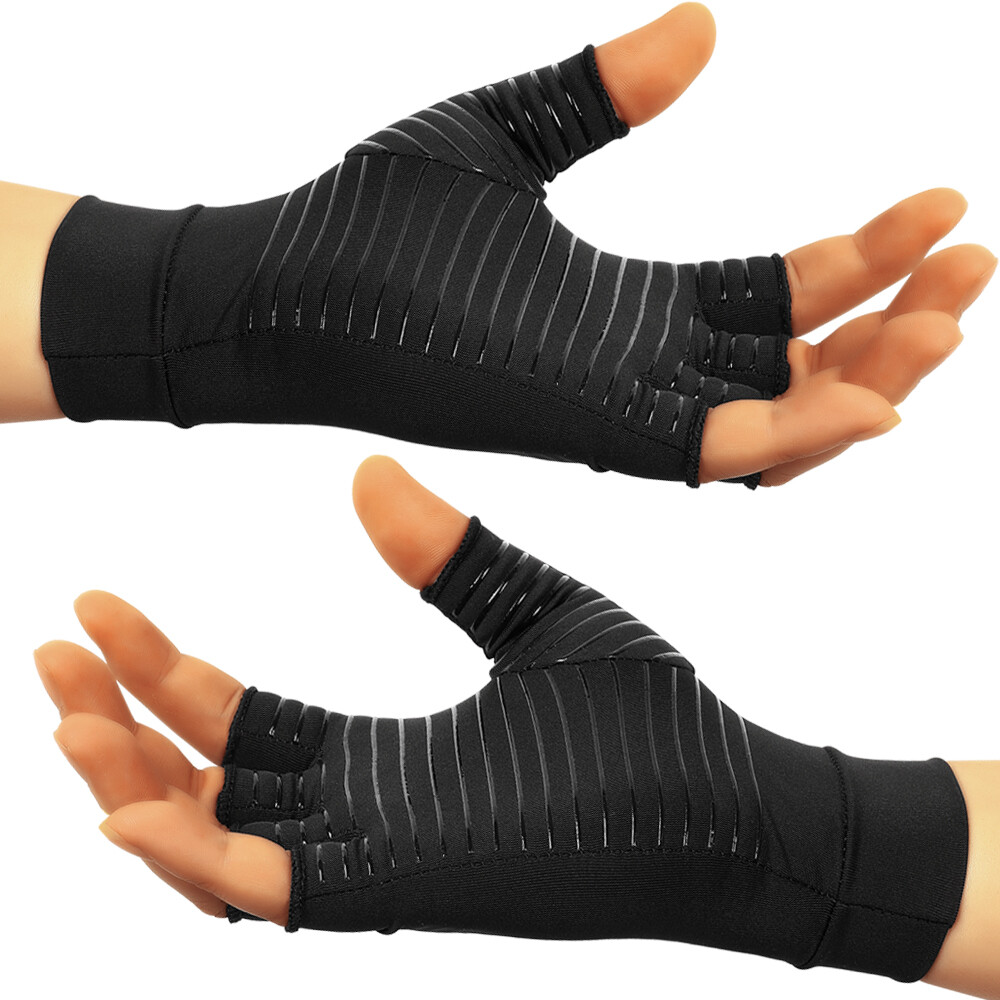 Copper Arthritis Compression Gloves Hand Support Pain Relief Joint Self Care