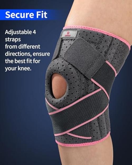 Adjustable Knee Brace for Meniscus 2X-Large/3X-Large (Pack of 1) Gray-pink