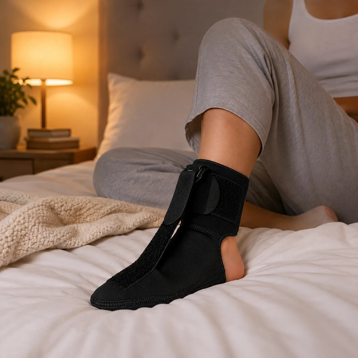 Compression Plantar Fasciitis Night Splint Sock. PF Support Dorsal Drop Foot
