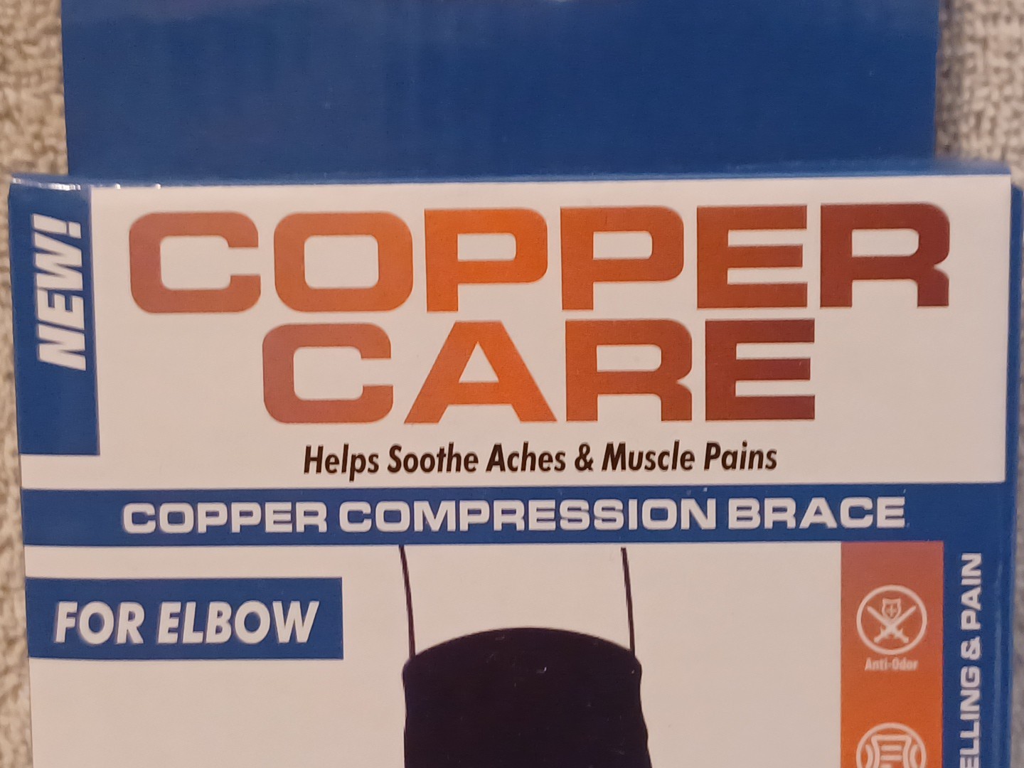 Copper Care Copper Compression Brace for Elbow 1 Pack Adult Size Fits Most A-205