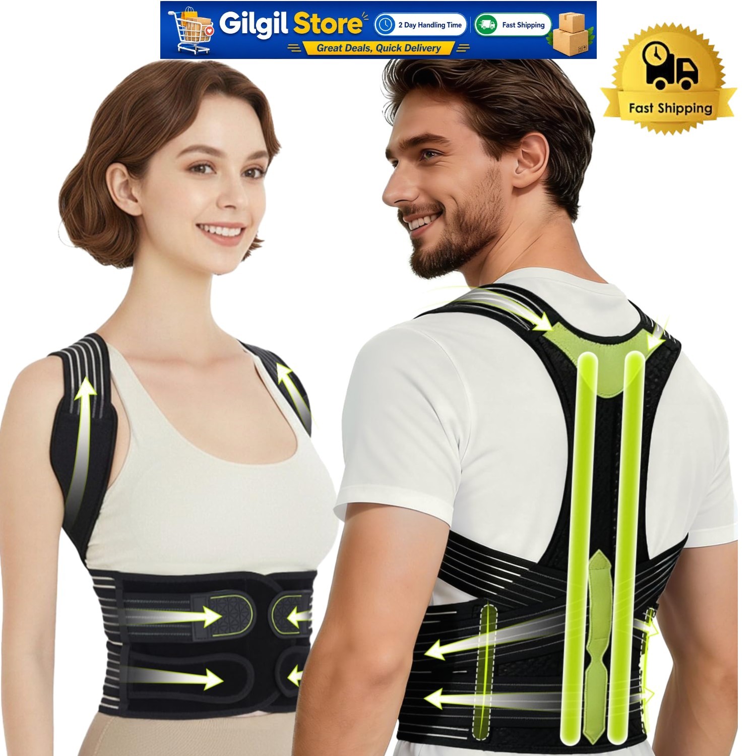 Lightweight Breathable Posture Corrector – Ideal for Daily Wear at Home & Office