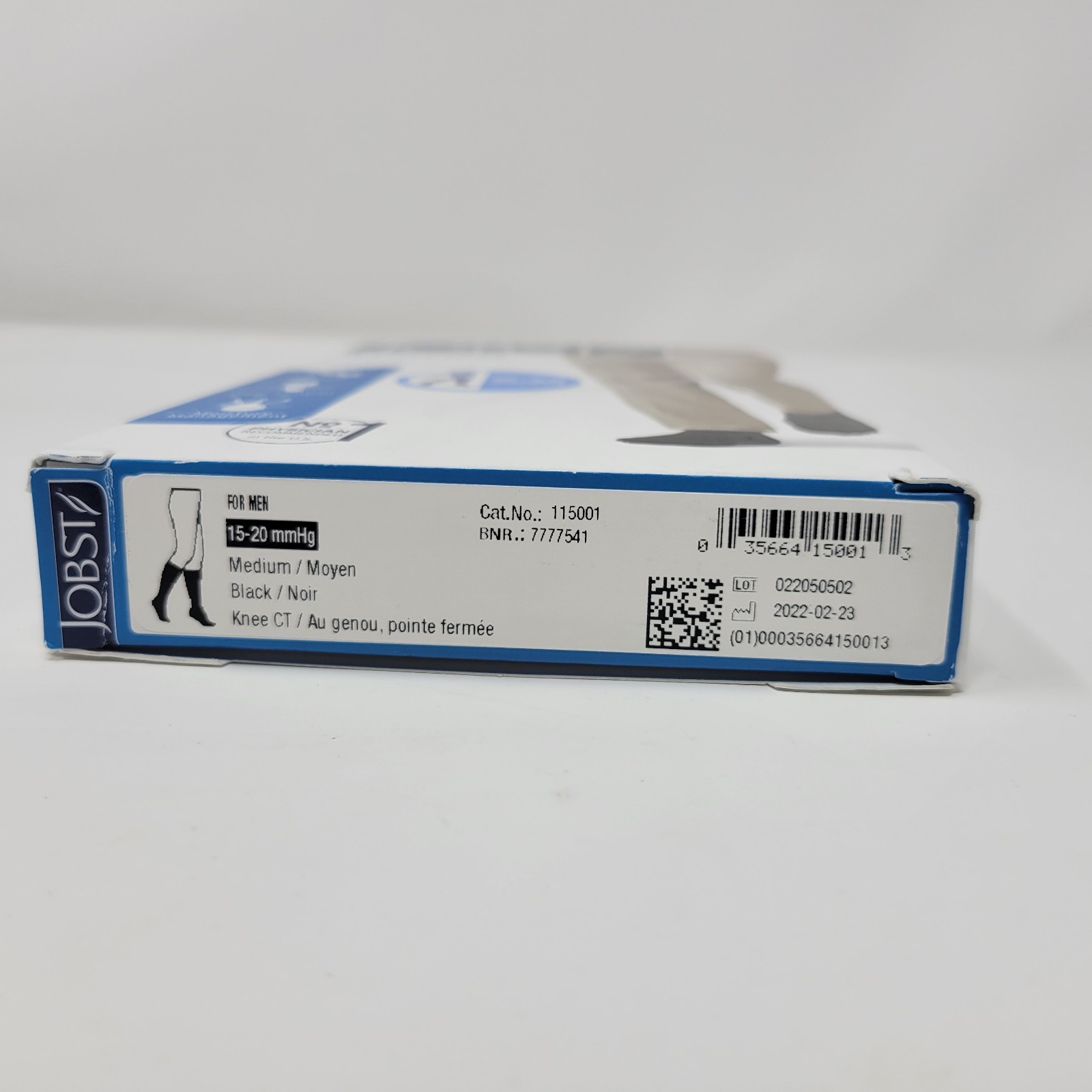 Jobst JOBST For Men 15 20 mmHg Compression Knee High Stockings Medium Black New