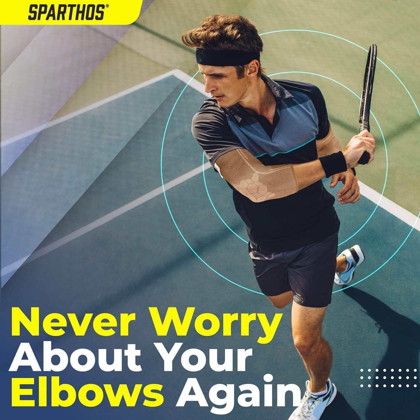 Elbow Compression Sleeves Pair – Tennis and Golfer’s Elbow Support – Elbow Br…