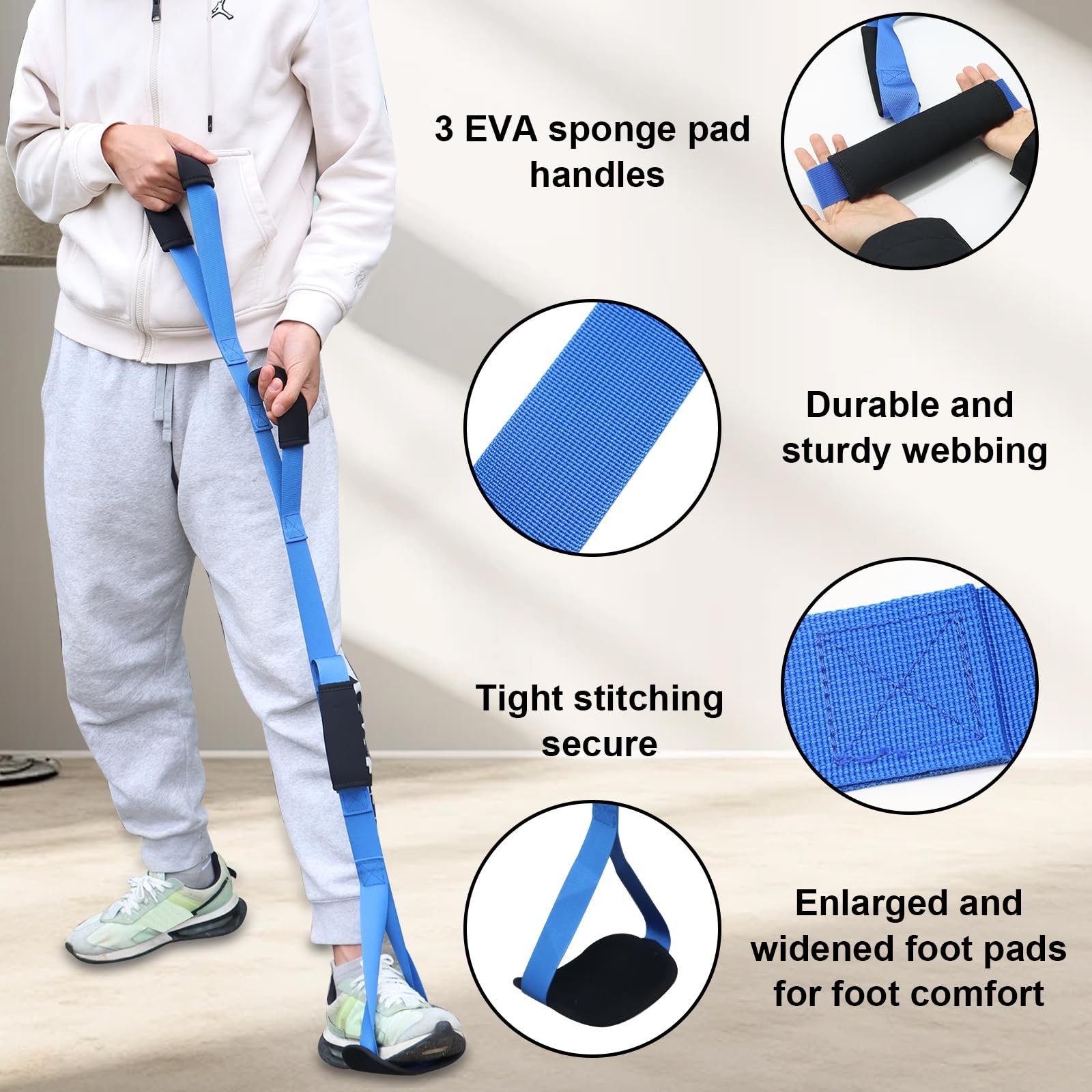 Leg Lifter Strap Assist Device for After Knee Hip Surgery Recovery Support