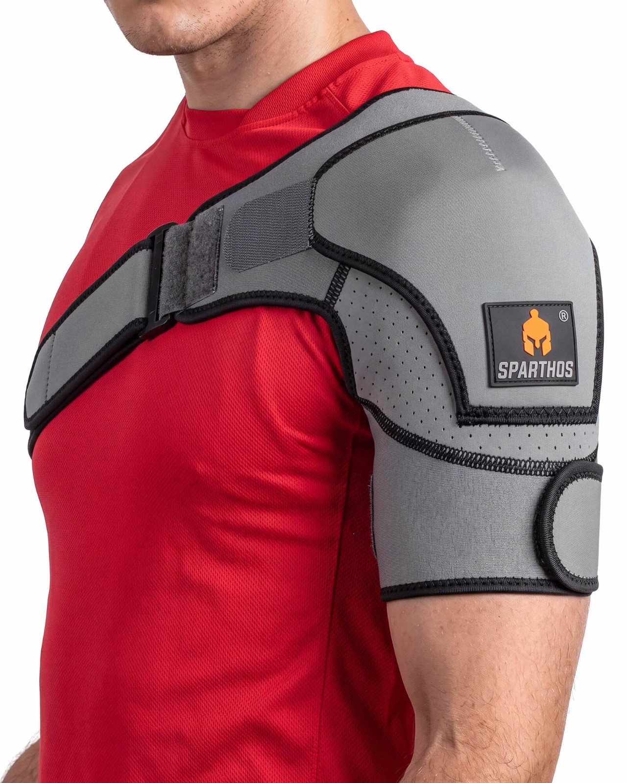 Rotator Cuff Shoulder Brace for Men & Women – Adjustable Support – Gray – UNI