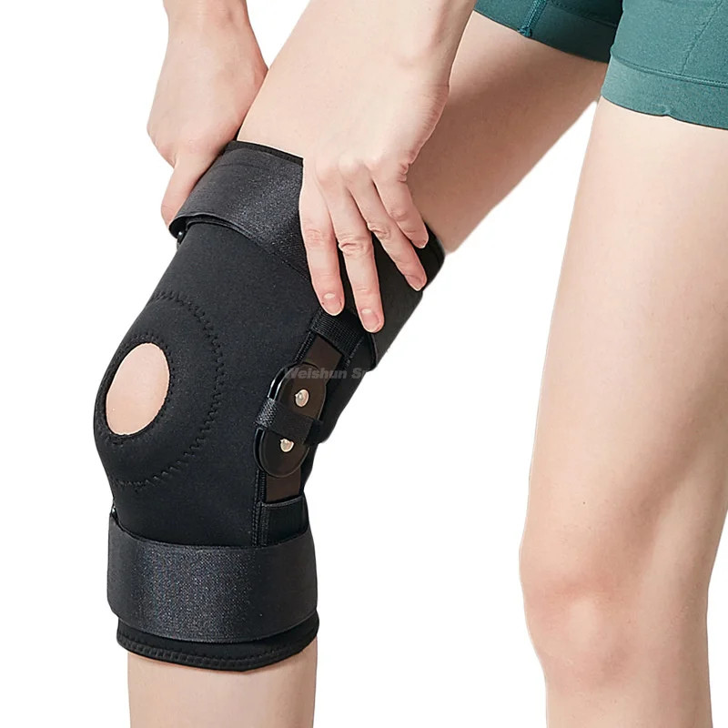 Hinged Knee Brace Orthopedic Meniscus Knee Pad with Side Stabilizers Arthritis P