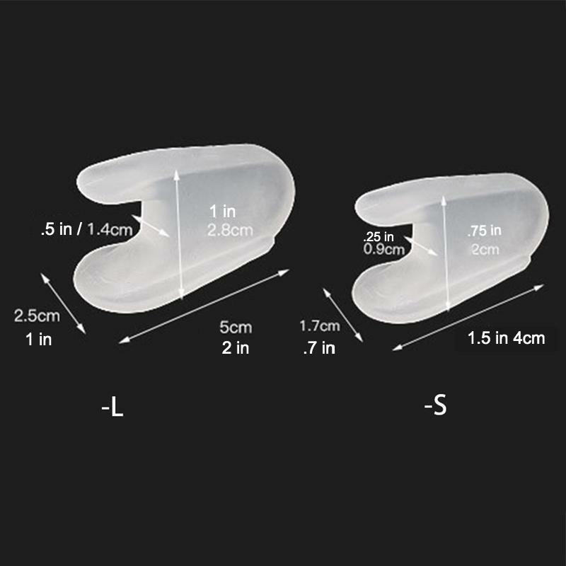 Toe Separators Spacers Gel Toe Spacers With No Loops 6 Pk US Co + BONUS