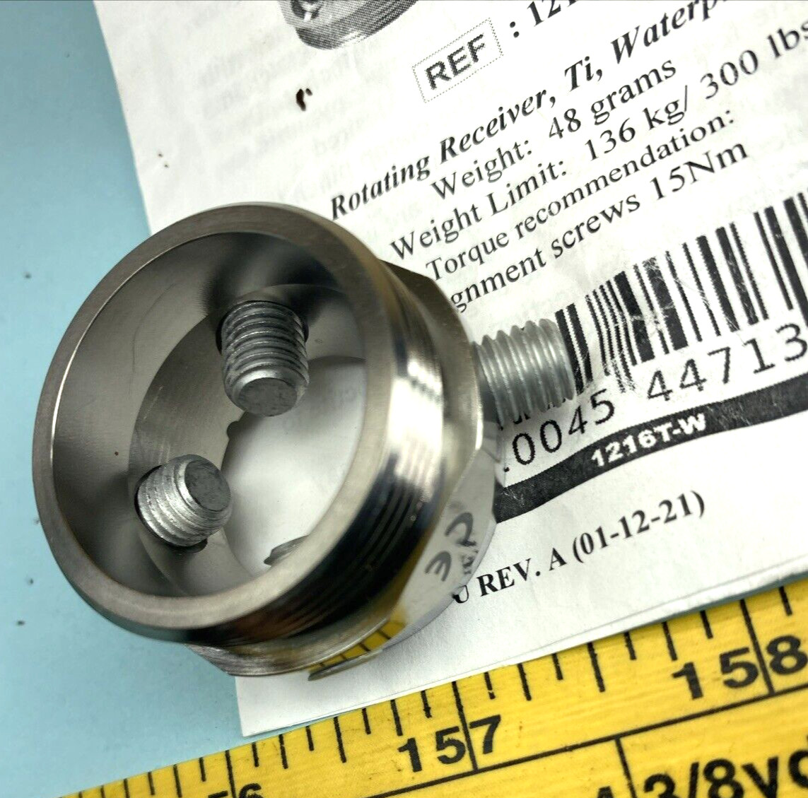 ST&G Rotating Receiver, Titanium, Waterproof – for 1214T or 1221S, Hangar