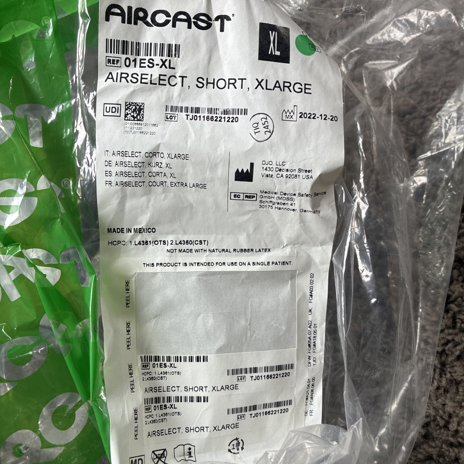 DJO Aircast Walking Boot XL
