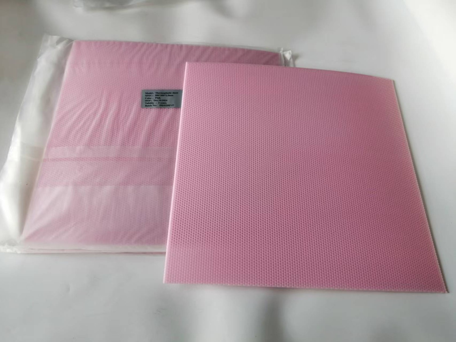 Thermoplastic Nasal Splint Sheet 30*30cm With/Without Sticker Pink 3pcs