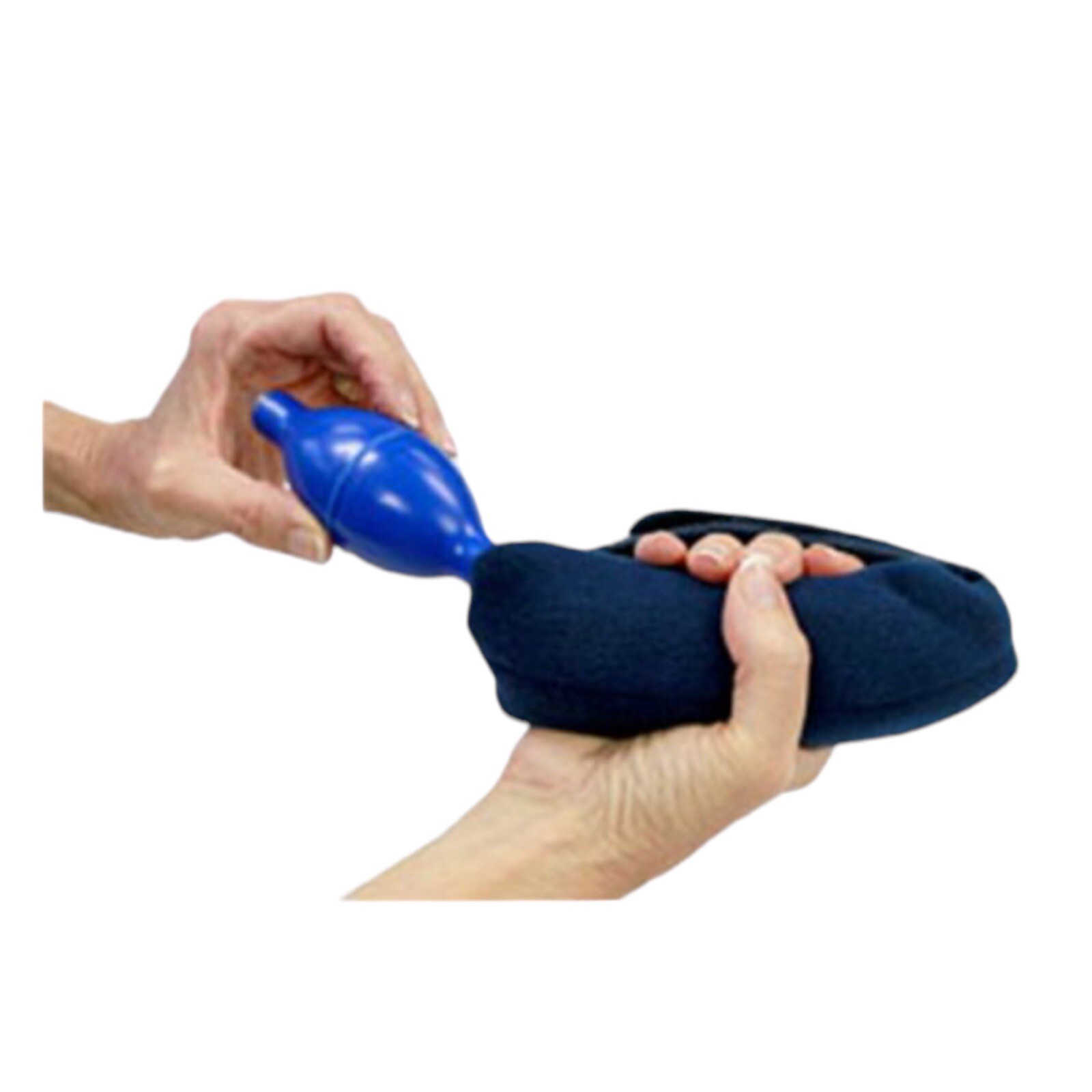 COMFY AIR HAND ROLL – FINGER SEPARATOR OPTION- BLUE -WASHABLE COVER – HAL-101-FS