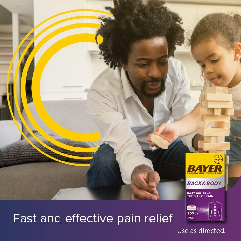 Back & Body Extra Strength Aspirin – Fast Relief – 500Mg Coated Tablets