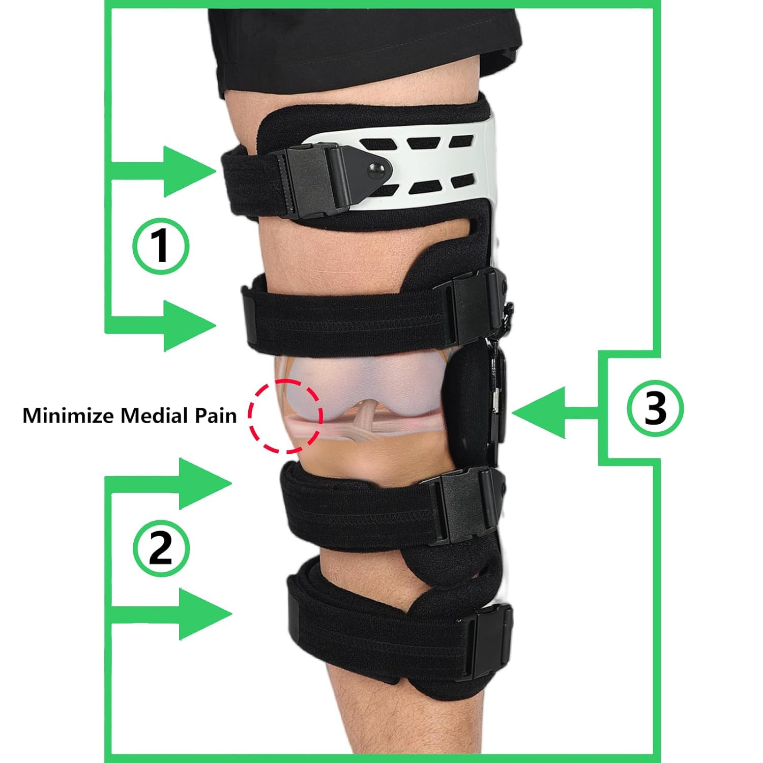 Adjustable OA Knee Brace for Osteoarthritis & Arthritis Pain Relief – Left