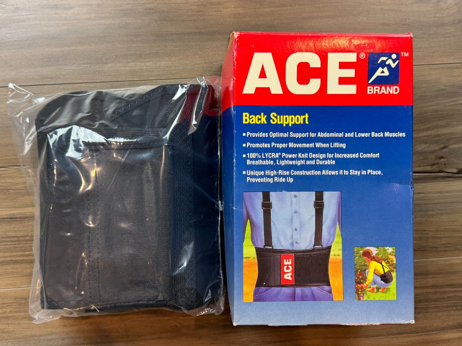 Ace Adjustable Back Support Black Medium Fits Waist 31″-39″ and Hips 36″-45″