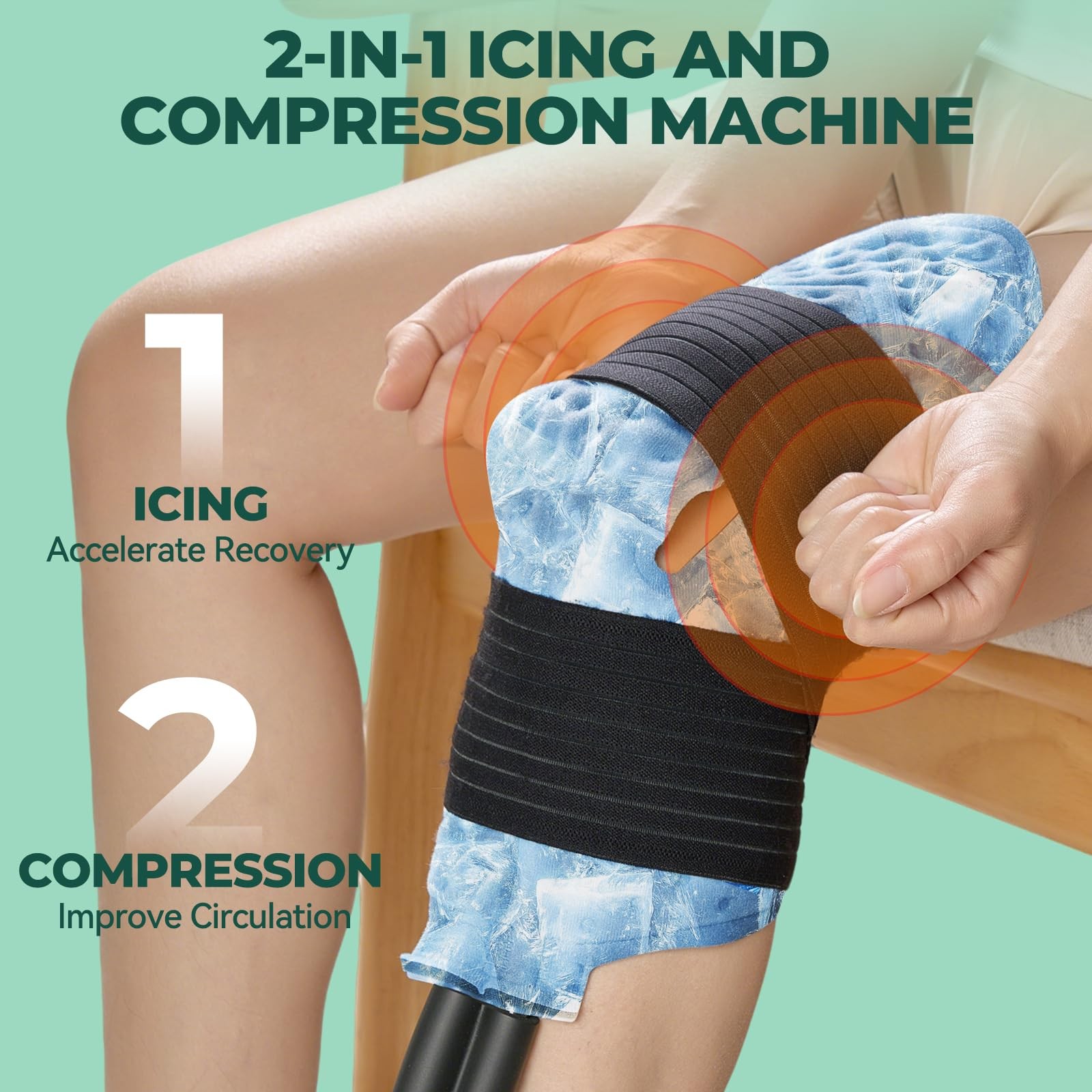 Ice Machine for Knee After Surgery w/Compression, Hip Replacement Cold Therap…