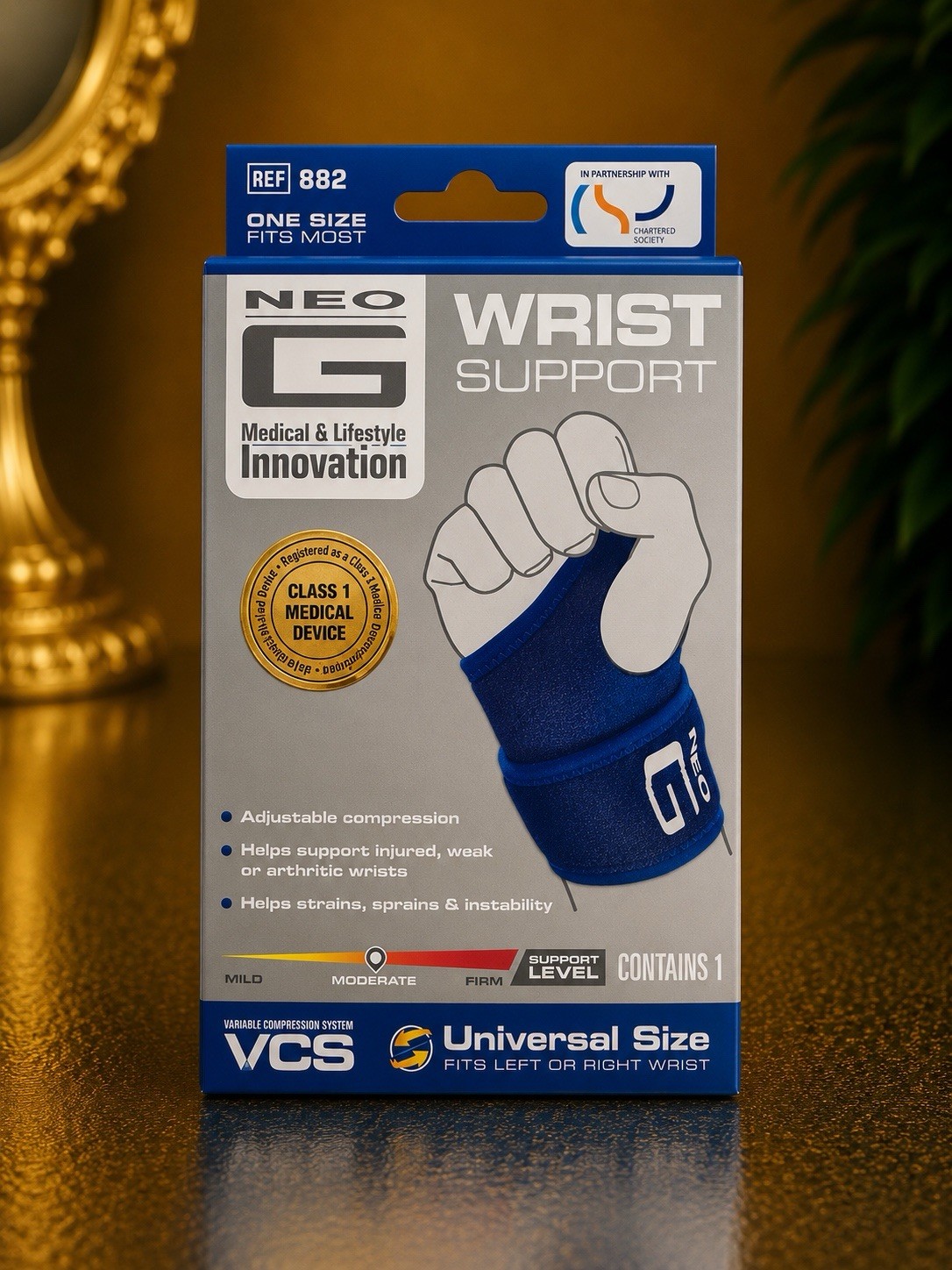 Neo G Wrist Support Brace Universal Size Left or Right Hand Adjustable