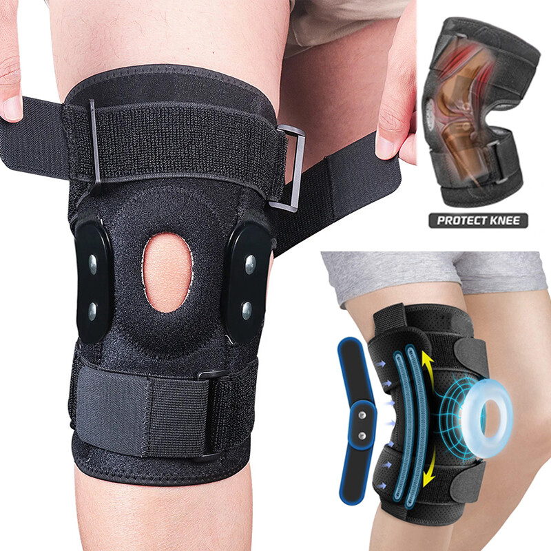 Knee Brace Support Strap with Side Hinged Patella Stabilizers Pain Relief Wrap