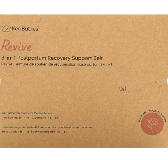 Revive 3-in-1 Postpartum Recovery Support Belts Med/Large Midnight Black 3 Belts