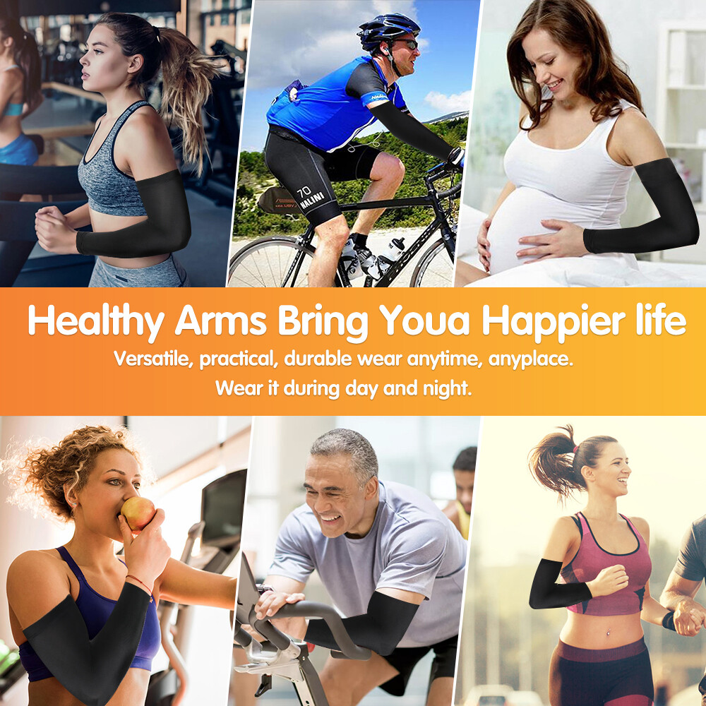 Unisex Compression Sleeve Arm Elbow Support Brace Arthritis Joint Pain Relief US