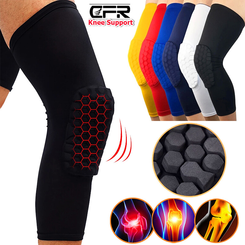 Honeycomb Pad Antislip Leg Knee Long Sleeve Basketball Crashproof Protector Gear