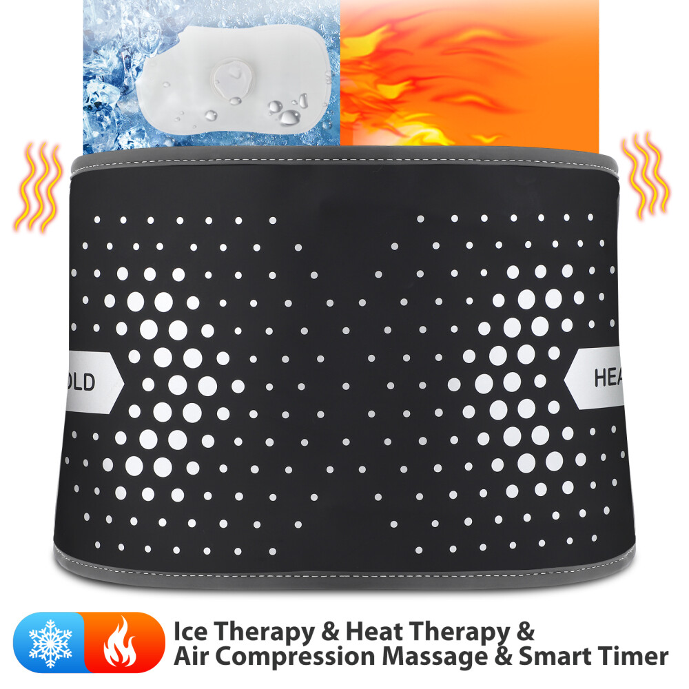 Hot & Cold Therapy Air Compression Waist Belt Lumbar Massage Back Pain Relief