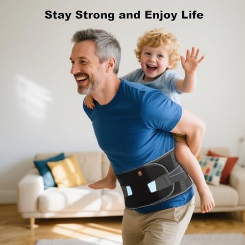 Back Brace with Bionic Support for Back Pain Relief, 3D Knitted XX-Large Black