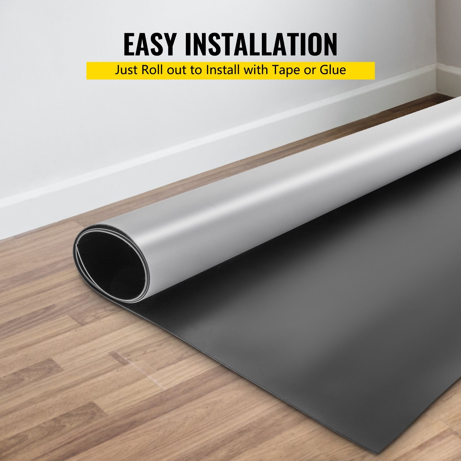 Dance Floor Roll Portable 6.6×49.2ft Practice Dance Floor 1.5mm Thickness PVC