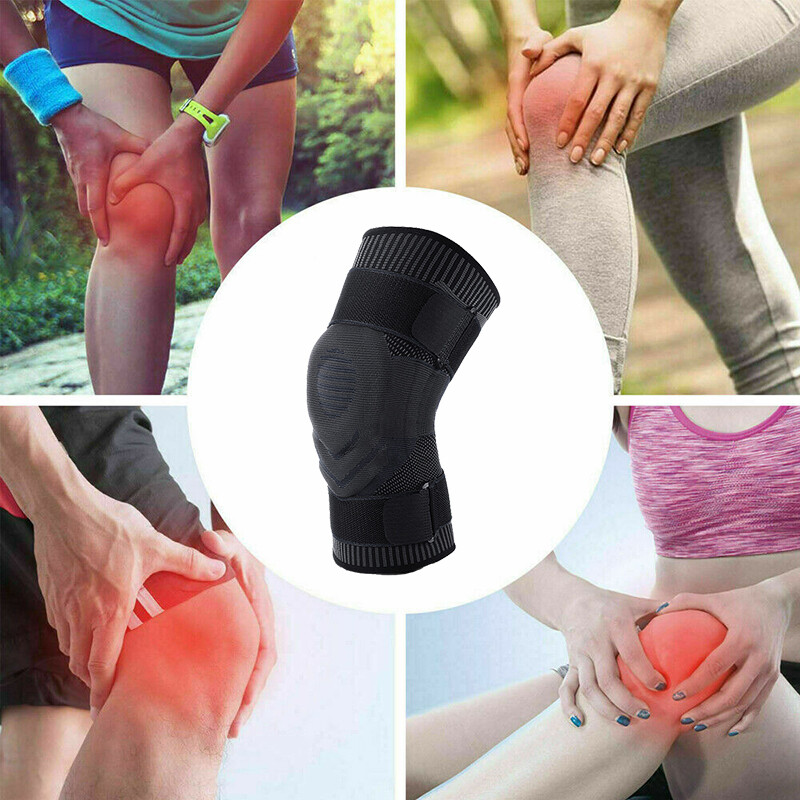 Knee Brace Gel Pad Compression Sleeve Support Arthritis Joint Pain Relief Sports